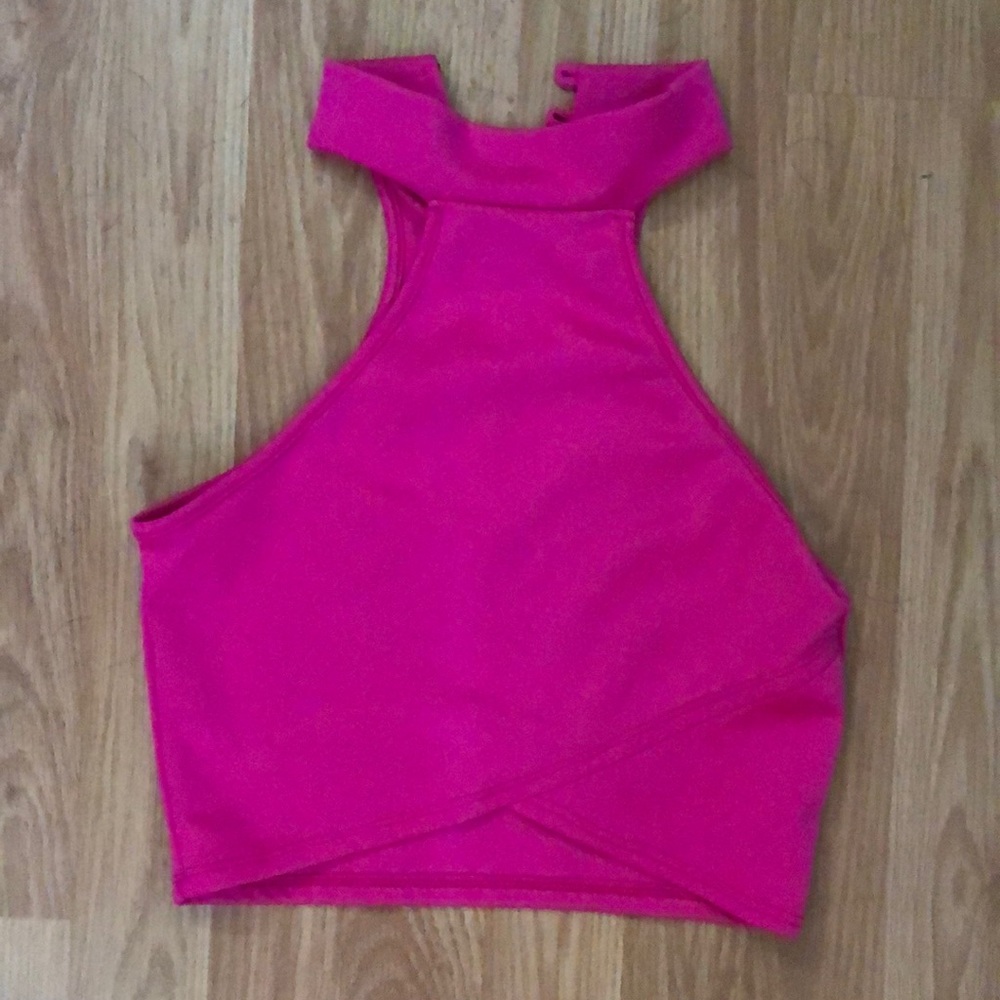 Hot pink crop top